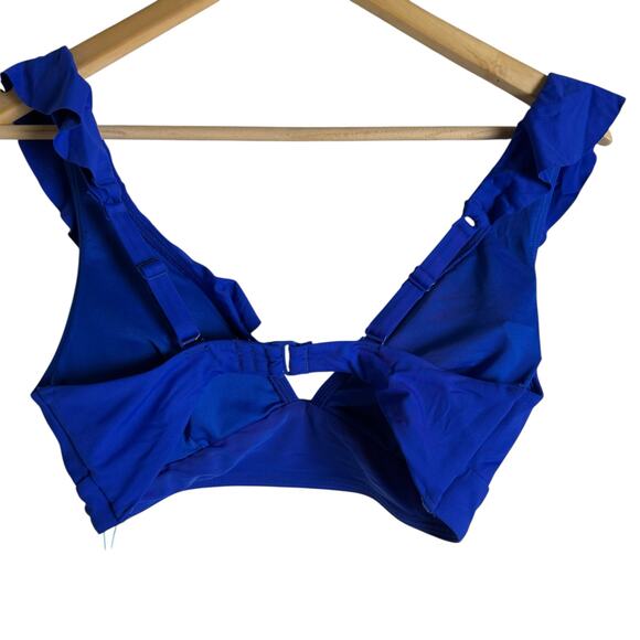 Sea Level Essentials Cobalt Blue Ruffled Hipster Two Piece Bikini Swimsuit Set 8 - Picture 13 of 13